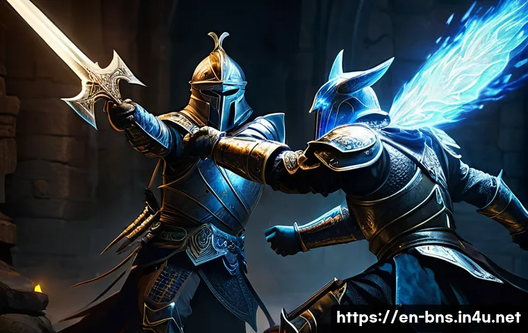 블레이드앤소울 채팅 명령어 모음 - **Prompt 1: The Urgent Whisper in Combat** "A dynamic, action-packed scene featuring a fierce wa...