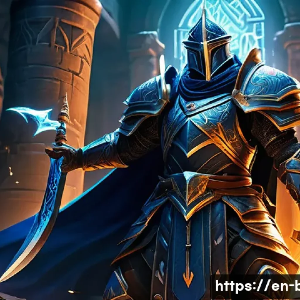 블레이드앤소울 파티 조합 필수 공략 - A dynamic fantasy raid party scene set in an ancient mystical dungeon: a heavily armored tank wieldi...